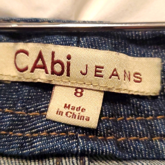 Cabi Jeans Medium Wash Straight Leg Mid Rise Denim Jeans Sz 8 - Picture 7 of 8